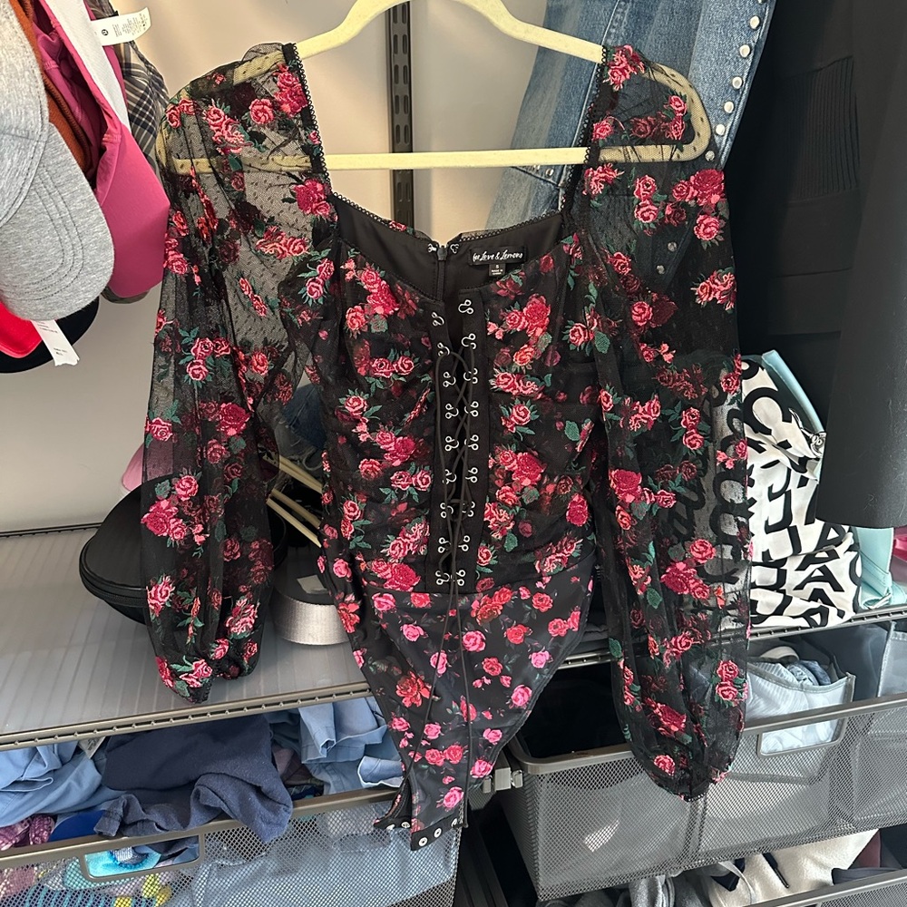 For love and lemons floral bodysuit